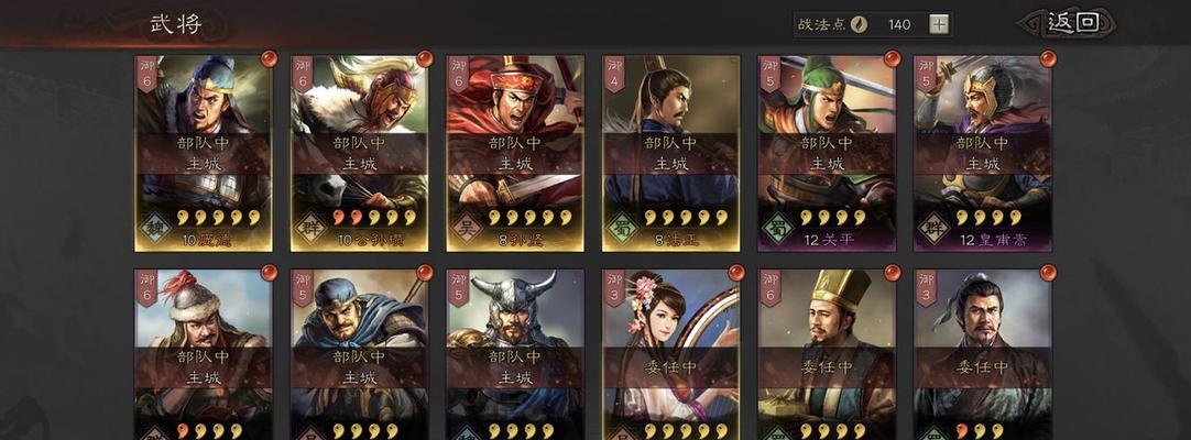 《我的王朝》中最强武将排名揭晓（挑战极限）